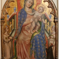 Simone dei crocifissi, madonna col bambino, angeli e il donatore giovanni da piacenza, 1378-80 ca., dalla madonna del monte 01 - Sailko