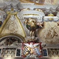 Domenico Maria Canuti, salone di palazzo pepoli campogrande con apoteosi di ercole, quadrature del mengazzino, xvii sec. 27 - Sailko - Bologna (BO)