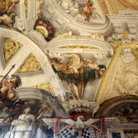 Domenico Maria Canuti, salone di palazzo pepoli campogrande con apoteosi di ercole, quadrature del mengazzino, xvii sec. 22 - Sailko - Bologna (BO)