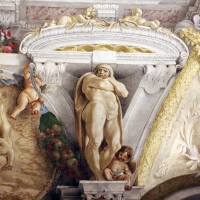 Domenico Maria Canuti, salone di palazzo pepoli campogrande con apoteosi di ercole, quadrature del mengazzino, xvii sec. 23,3 - Sailko - Bologna (BO)