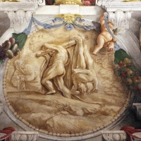 Domenico Maria Canuti, salone di palazzo pepoli campogrande con apoteosi di ercole, quadrature del mengazzino, xvii sec. 23,2 - Sailko