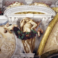 Domenico Maria Canuti, salone di palazzo pepoli campogrande con apoteosi di ercole, quadrature del mengazzino, xvii sec. 29 - Sailko - Bologna (BO)