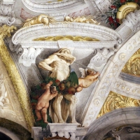 Domenico Maria Canuti, salone di palazzo pepoli campogrande con apoteosi di ercole, quadrature del mengazzino, xvii sec. 25 - Sailko - Bologna (BO)