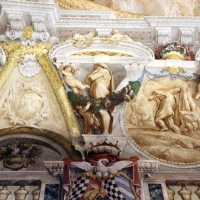 Domenico Maria Canuti, salone di palazzo pepoli campogrande con apoteosi di ercole, quadrature del mengazzino, xvii sec. 23,1 - Sailko - Bologna (BO)