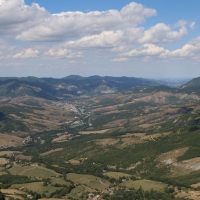 Santuario della Beata Vergine - panorama sulla valle sottostante e su Vergato by Stefano Giberti