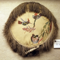 Ventaglio in seta dipinta a mano e manico in avorio, xix secolo - Sailko