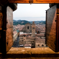 Palazzo Re Enzo e la Basilica di San Petronio visti dal campanile della Cattedrale di San Pietro - Roberto Carisi