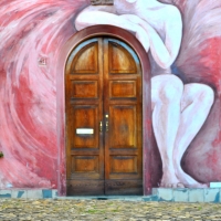 image from Borgo storico dipinto da artisti contemporanei (1960 e 2012)