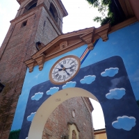 Dipinto di un orologio a Dozza - Rakel ytal