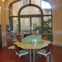 Biblioteca Comunale - dettaglio sala vetrata - Maurolattuga