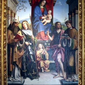 Francesco Raibolini detto il Francia, Madonna in trono con santi, 1490 circa - Mongolo1984