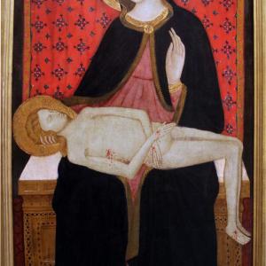 Maestro di San Verecondo, Madonna col Cristo morto, 1415-1430 circa - 
