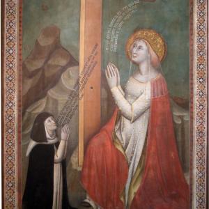 Simone di Filippo detto dei Crocefissi, Sant'Elena in adorazione della Croce ed una monaca, 1375-1380 circa 01 - Mongolo1984