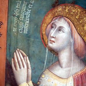 Simone di Filippo detto dei Crocefissi, Sant'Elena in adorazione della Croce ed una monaca, 1375-1380 circa 03 - Mongolo1984