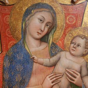 Simone di Filippo detto dei Crocefissi, Madonna col Bambino, angeli e il donatore Giovanni da Piacenza, 1378-80 circa 02 - Mongolo1984