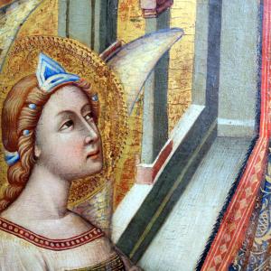 Simone di Filippo detto dei Crocefissi, Madonna col Bambino, angeli e il donatore Giovanni da Piacenza, 1378-80 circa 03 - Mongolo1984