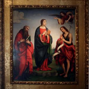 Francesco Raibolini detto il Francia, La Vergine annunciata fra i santi Girolamo e Giovanni battista, 1505-10 - Mongolo1984