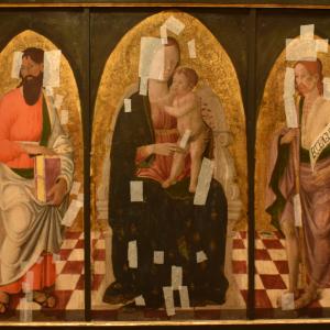 Cristoforo di Benedetto, Madonna col Bambino in trono e santi, Pinacoteca Domenico Inzaghi - Nicola Quirico