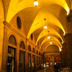 Bologna (BO), Portico in Piazza Maggiore (1), notturno - EvelinaRibarova