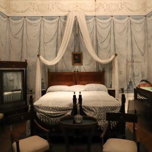 Imola, palazzo tozzoni, interno, camera da letto nell'appartamento impero 02 coperta nuziale del 1818 - Sailko