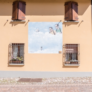 Dozza, murale dedicato a Luciano Pezzi e Fausto Coppi - ENIT SpA
