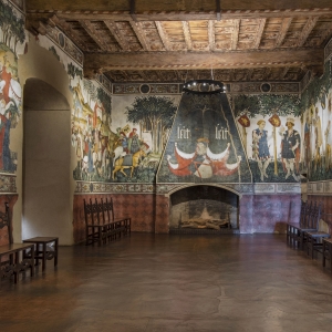 Affreschi del Maestro del Castello della Manta (secolo XV) nella sala baronale - ENIT SpA