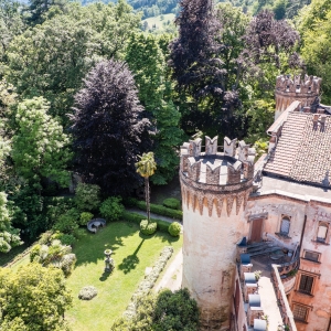 Castello del Roccolo - veduta del Parco del Roccolo dalla cima di una torre - ENIT SpA