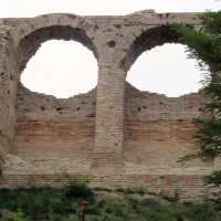 Cesena, rocca malatestiana, fossato, mura 02 - Sailko