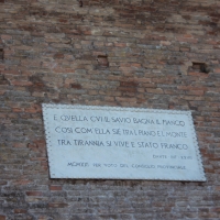 Rocca malatestiana - targa citazione Dante - Sivyb