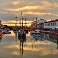 Barche storiche nel porto canale leonardesco - Paola Focacci