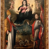Gian francesco modigliani, madonna col bambino tra i ss. mercuriale e valeriano, 1590-1600 ca. 01 - Sailko - ForlÃ¬ (FC) 
