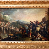 Nicola bertuzzi, passaggio di un esercito sopra un ponte, 1750-70 ca - Sailko - ForlÃ¬ (FC)