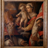 Sebastiano menzocchi, madonna col bambino tra i ss. mercuriale e valeriano, 1560-80 ca - Sailko - ForlÃ¬ (FC)