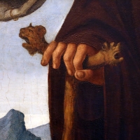Baldassarre carrari, incoronazione della vergine e santi, 1512, dall'altare maggiore di san mercuriale, 06 bastone con protomi leonine - Sailko - ForlÃ¬ (FC)