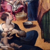 Gian francesco modigliani, nativitÃ  della vergine, 1590-1600 ca. 02 donna che allatta - Sailko - ForlÃ¬ (FC)