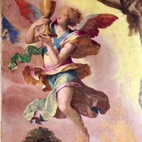 Livio agresti, crocifissione con due angeli, 1550-60 ca., da s. francesco grande a forlÃ¬ 02 - Sailko - ForlÃ¬ (FC)