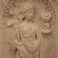 Antonio rossellino, sarcofago del beato marcolino amanni, 1458, da s. giacomo in s. domenico a forlÃ¬, virtÃ¹, fede 02 - Sailko - ForlÃ¬ (FC) 