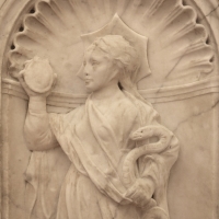 Antonio rossellino, sarcofago del beato marcolino amanni, 1458, da s. giacomo in s. domenico a forlÃ¬, virtÃ¹, prudenza 02 - Sailko - ForlÃ¬ (FC)
