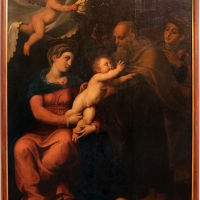 Francesco menzocchi, sacra famiglia con santo stefano e un committente, 1540-50 ca., da s.m. dei servi a forlÃ¬ 01 - Sailko - ForlÃ¬ (FC)