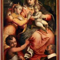 Sebastiano menzocchi, sposalizio di santa caterina alla presenz di san giovannino di un donatore, 1572, 01 - Sailko - ForlÃ¬ (FC)