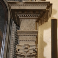 Pianetto (galeata), santa maria dei miracoli, interno, iscrizione presso altare della visitazione 2 - Sailko