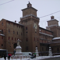Castello Estense innevato - Tommaso Trombetta