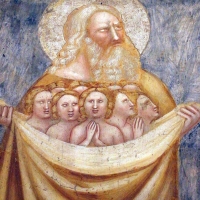 Scuola bolognese, ciclo dell'abbazia di pomposa, 1350 ca., giudizio universale, patriarchi in paradiso 02 by |Sailko|