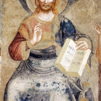 Pomposa, abbazia, refettorio, affreschi giotteschi riminesi del 1316-20, deesis 03 redentore by Sailko