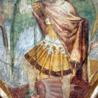 Scuola bolognese, ciclo dell'abbazia di pomposa, 1350 ca., apocalisse, 11 michele e gli angeli sconfiggono satana 4 by Sailko