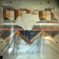 Museo pomposiano, affreschi a finto fregio e tendaggi, xiv secolo by Sailko