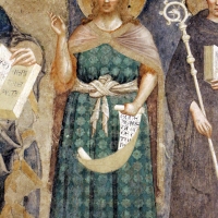 Pomposa, abbazia, refettorio, affreschi giotteschi riminesi del 1316-20, deesis 04 battista by |Sailko|