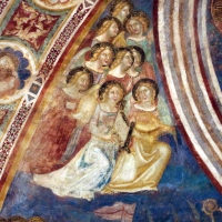 Vitale da bologna e aiuti, cristo in maestà, angeli, santi e storie di s. eustachio, 1351, 04 by Sailko