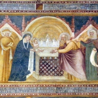 Scuola bolognese, ciclo dell'abbazia di pomposa, 1350 ca., nuovo testamento, 05 presentazione al tempio - Sailko