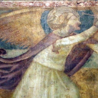 Scuola bolognese, ciclo dell'abbazia di pomposa, 1350 ca., apocalisse, 19 michele sconfigge il drago 3 by Sailko